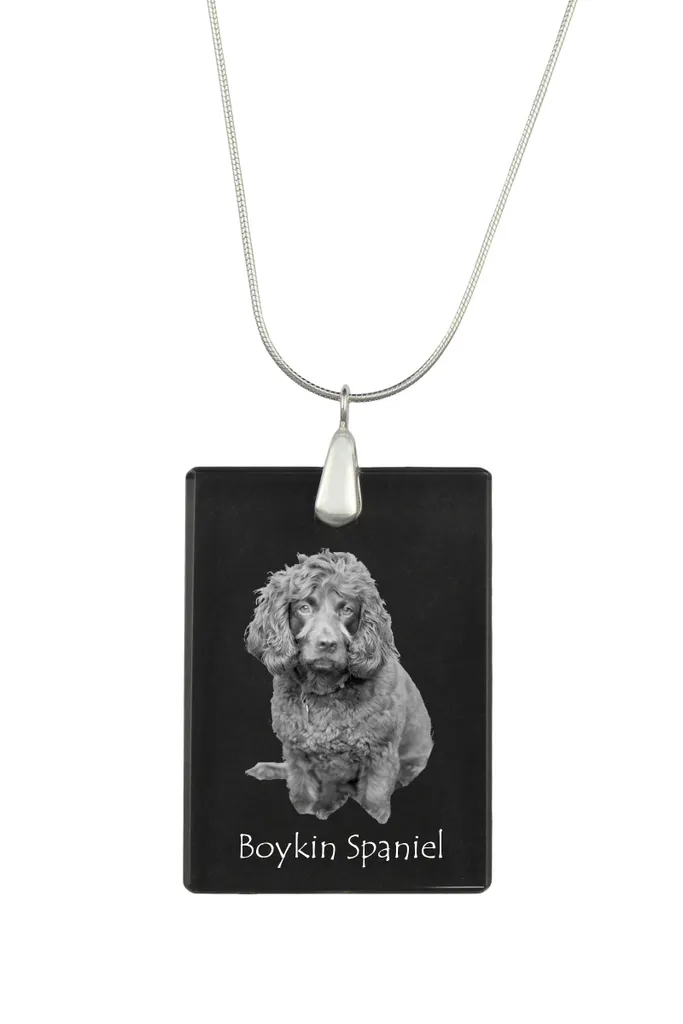 Ciondolo Art-Dog Bojkin Spagnolo: Eleganza in Argento e Cristallo