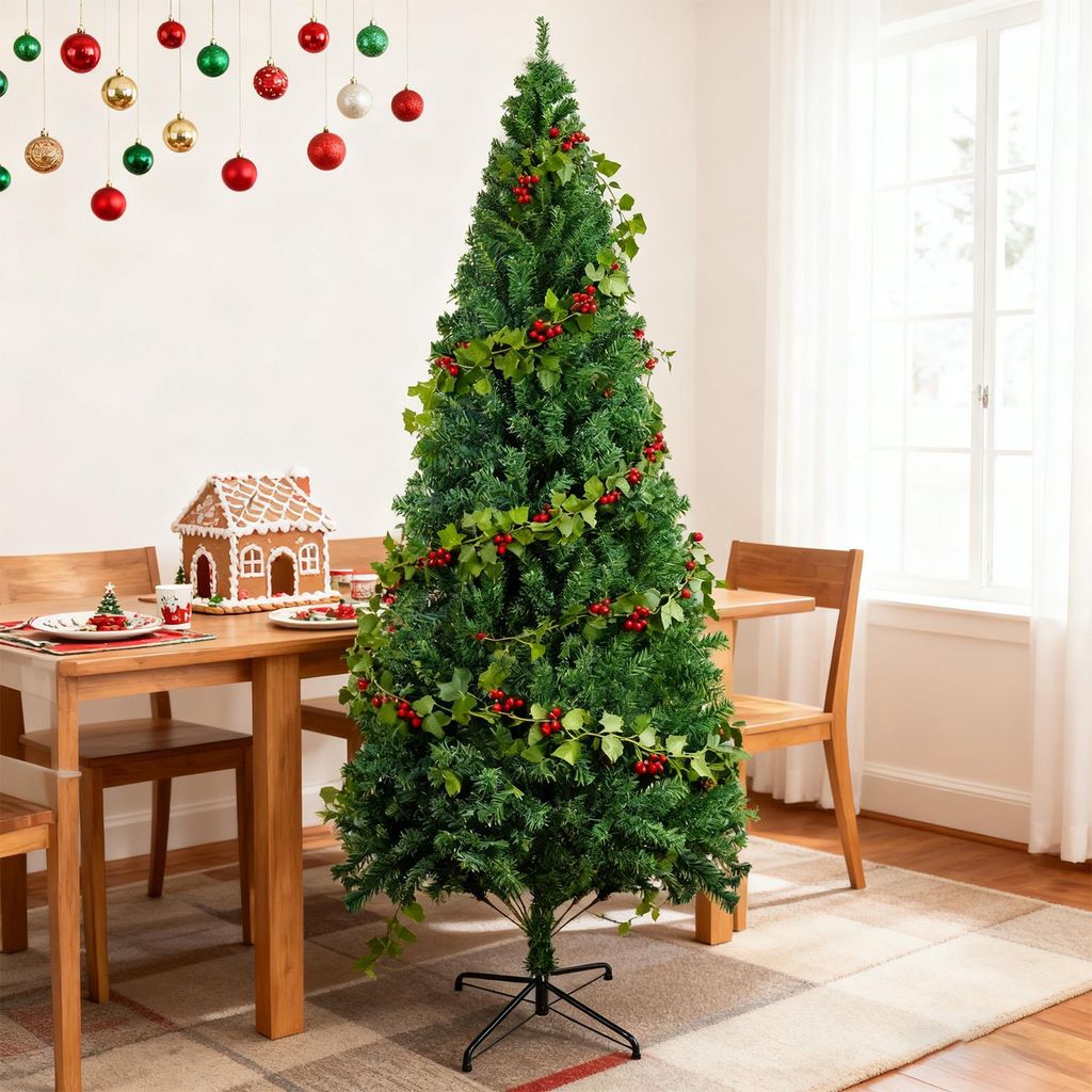 ZMH Künstlicher Weihnachtsbaum 210 cm mit 3 Set Geschenkbox