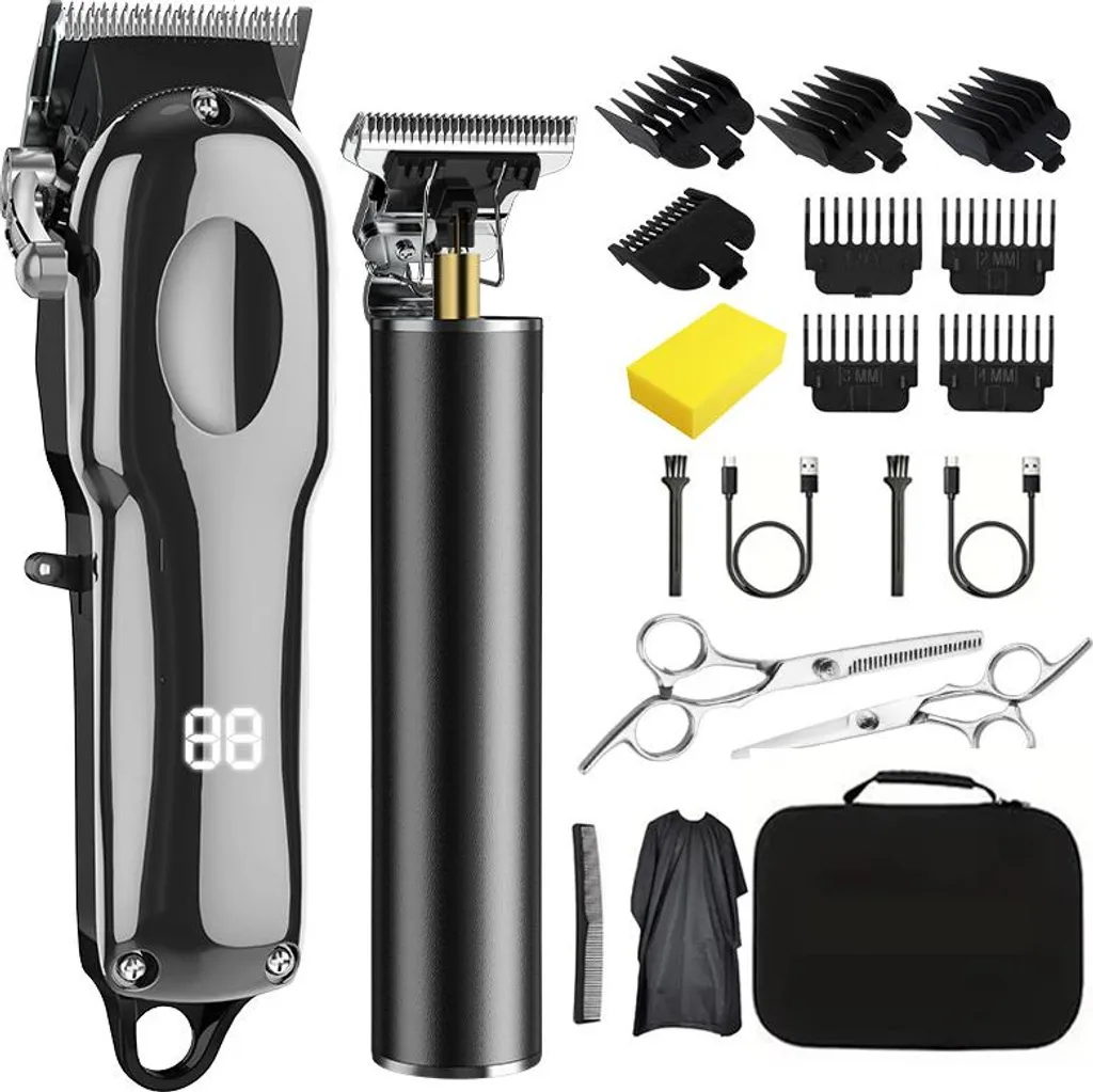 Tondeuse à cheveux INF LED Gun Silver : finis les ratés de coiffure