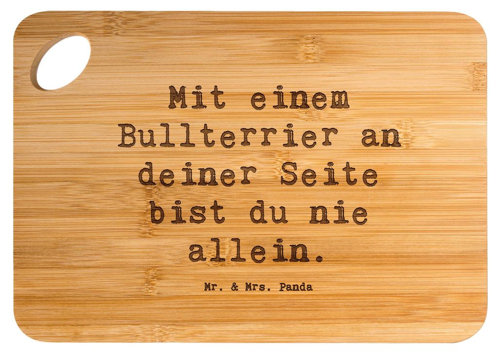 Mr. & Mrs. Panda Frühstücksbrettchen Spruch Bullterrier Begleiter - Transparent - Geschenk, Hunderassen, Trost spenden, Hunderasse, Holzbrett, ve...