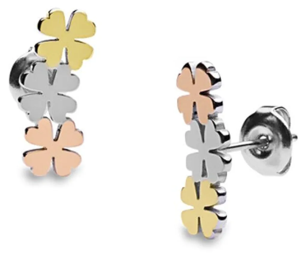 Boucles d'oreilles One Ao Ojlfe023T, paire élégante en métal argenté