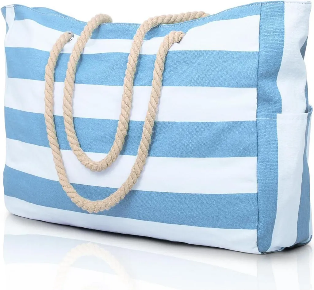 Sac de plage imperméable XL avec fermeture éclair et imprimé léopard chic