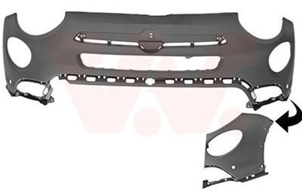 Pare-chocs FIAT 500X VAN WEZEL prêt à peindre - Qualité OEM 1618577