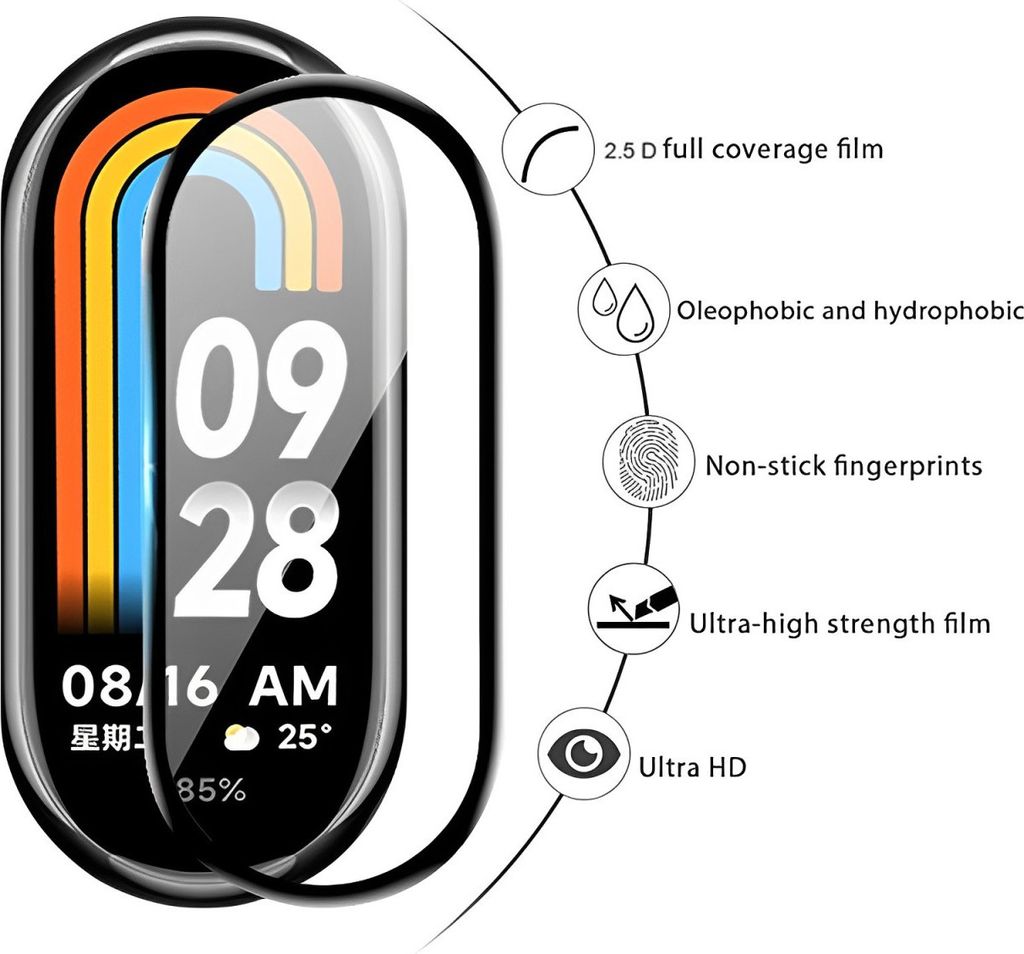 Schutzfolie Für Xiaomi Smart Band 8 Panzerfolie Produktbild 