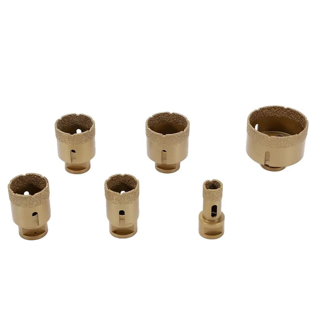 Set 6 Punte Diamantate Professionali Gialle per Gres e Piastrelle