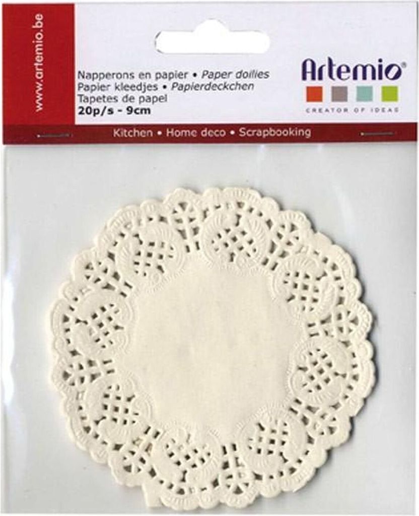 60 weiße Papierdeckchen Ø 9 cm