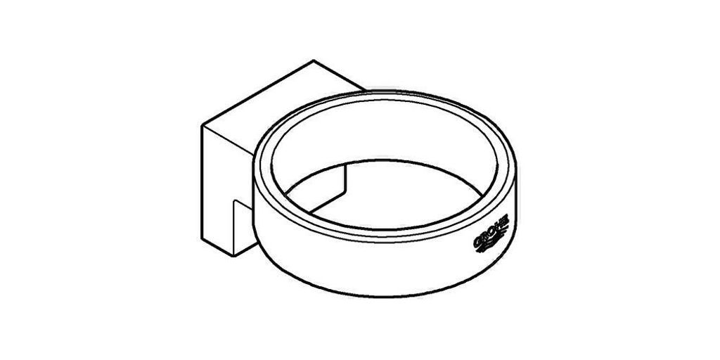 GROHE 41027EN0 Halter Selection 41027 für Glas/Seifenspender nickel gebürstet