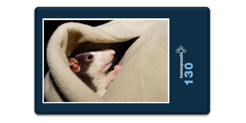 hansepuzzle 18038 - Taschen-Maus Puzzle, 130 Teile, Tierwelt, 28,7 x 20,0cm mit hochwertiger Aufbewahrung, Kartonbox und wiederverschließbarem Beutel
