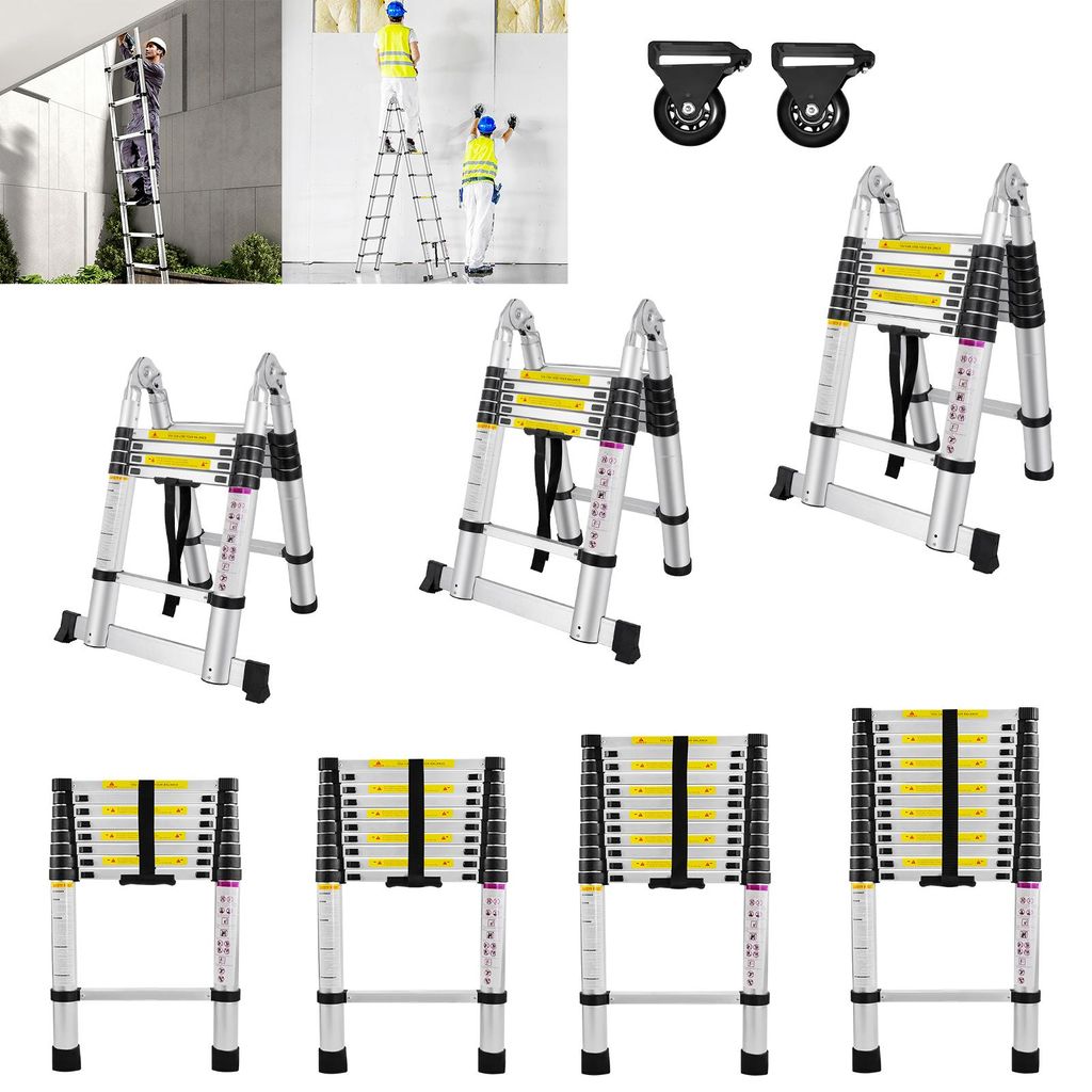 YZNAHRE Teleskopleiter 2,6m Leiter Ausziehbar Aluminium mit Produktbild 