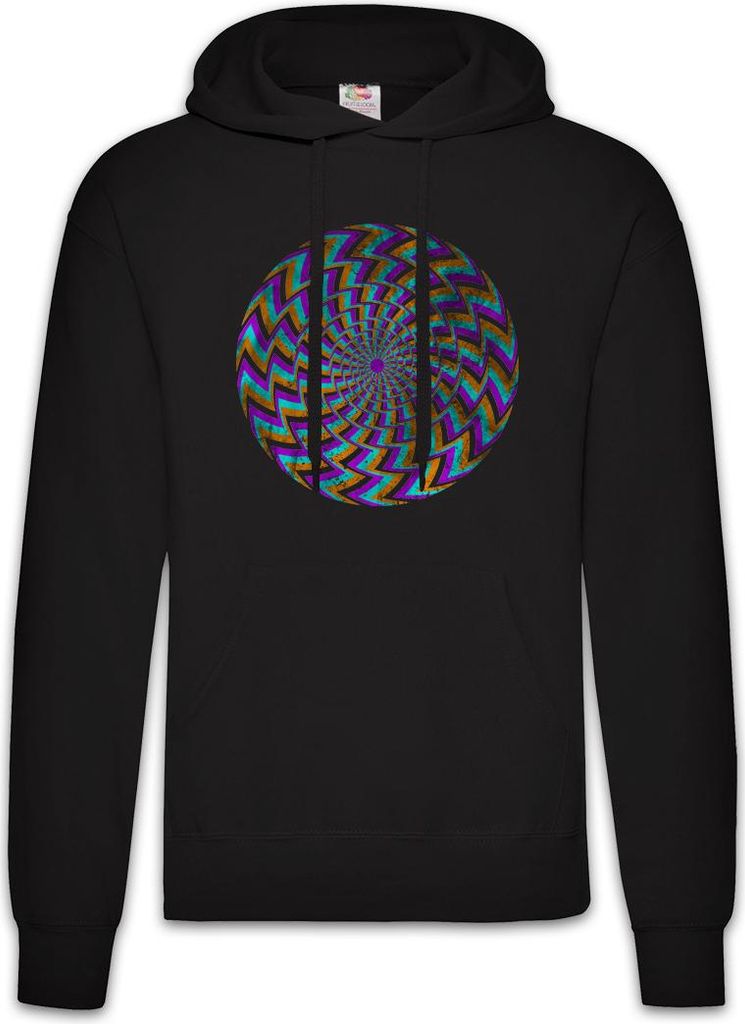 Urban Backwoods Hypno Spiral II, Herren Hoodie, Farbe: Schwarz, Größe: 2XL
