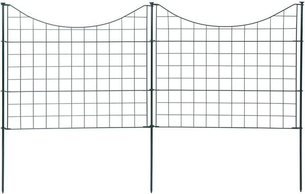 Teichzaun Unterbogen 11tlg Set Steckzaun Metall grün 5 Produktbild 4