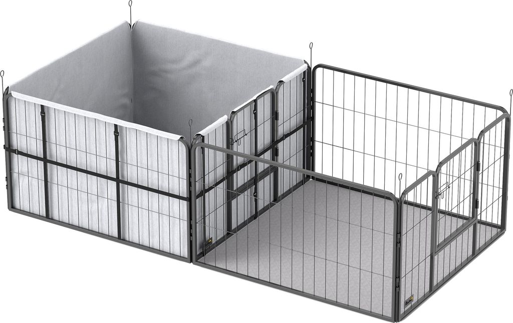 PawHut – box pre šteniatka, box na šteniatka s 7 panelmi a Obrázok produktu 
