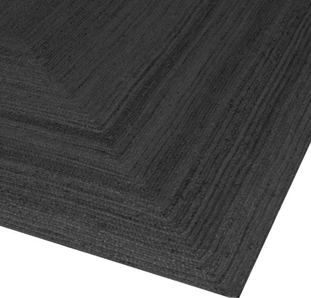 Tapis de jute rectangle anthracite 160x230 cm pour un salon moderne - 3