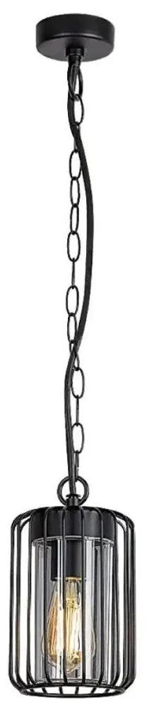 Éclairage suspendu pour pergola et auvent Tarpa métal noir E27 40W max