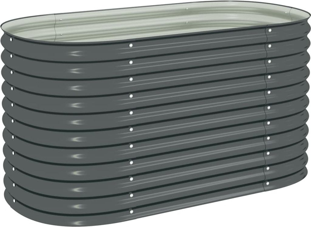 vidaXL Garten-Hochbeet 160x80x81 cm Verzinkter Stahl Grau Produktbild 4