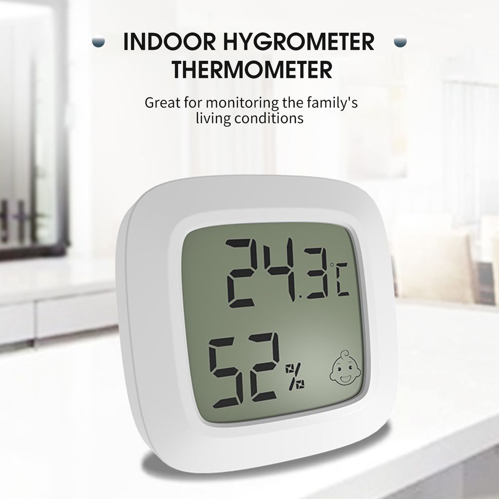 Thermometer Hygrometer Digital Wand Tisch Küche Schlafzimmer Uhr, 8,65 €