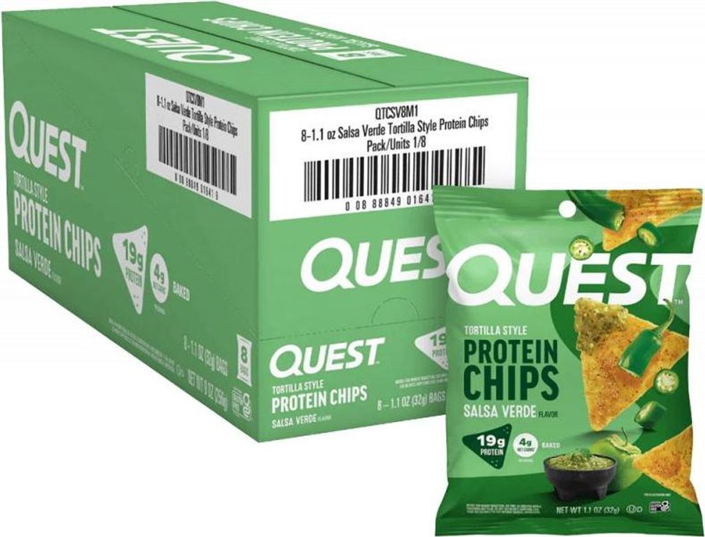 Quest Nutrition Protein Tortilla Chips (8x32g) Salsa Verde Produktbild 