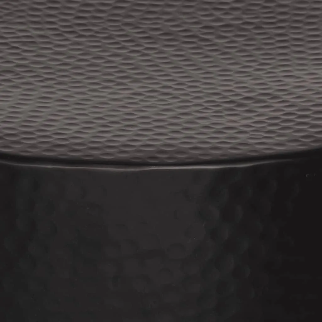 Table basse noire martelée Ø 50 cm : la solution gain de place design