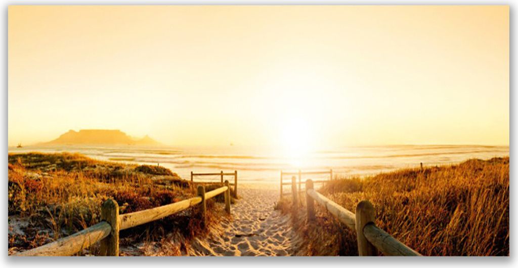 Tulup Leinwand-Bilder 140x70 Wandbild Canvas Kunstdruck Fußpfad Landschaft
