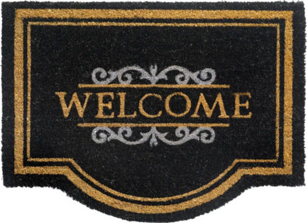 Kokosmatte E-Coco Welcome schwarz 60x80 cm