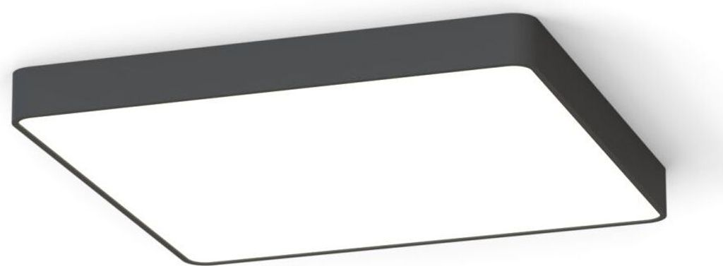Deckenleuchte Aluminium 63 cm breit Graphit eckig 3000 K warmweißes Licht 1700 lm Modern Deckenlampe