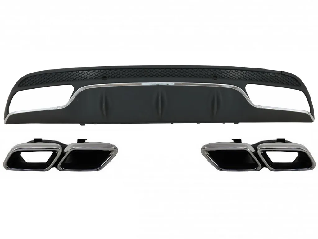 Diffuseur pour Mercedes Classe C W205 S205 14-20 Look C63 Pack Sport AMG