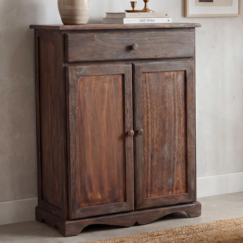 Komoda, 78x66x33cm, ošúchaný vzhľad, vintage ~ hnedá Obrázok produktu 
