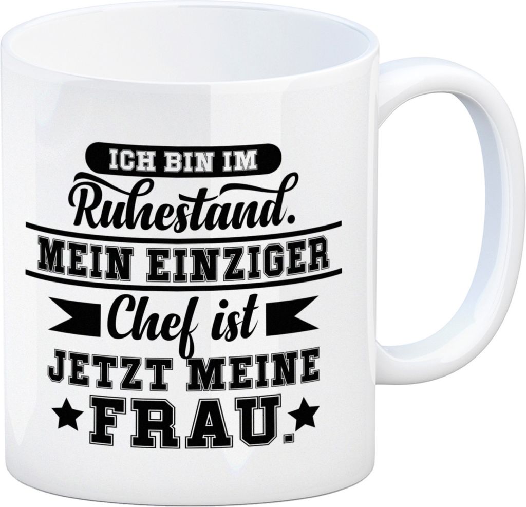 Rente Kaffeebecher eine lustige Tasse für den Kaffee am Morgen