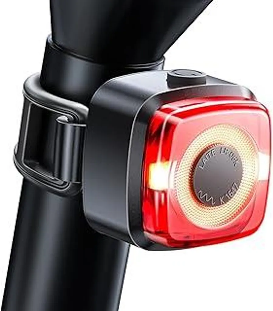 Glangeh Fanale Posteriore Bici A LED – Luce Con Indicatore Batteria, Ricarica USB-C, IPX5, Visibilità 200 M, Certificato StVZO - 4