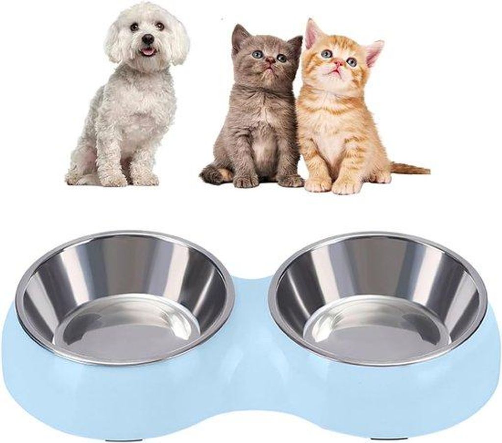 Multifunktioneller Hunde- und Katzenkom – Stahlverfasser für Welpen, für Futter und Wasser für Hunde und Katzen – Universal-Hauskatzenkom, F...