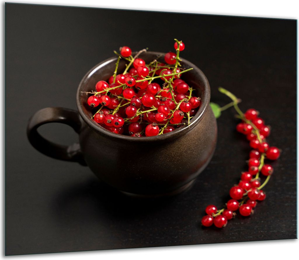 Herdabdeckplatten Glaskeramikkochfeld-Abdeckung Spritzschutz Glas 60x52cm Obst