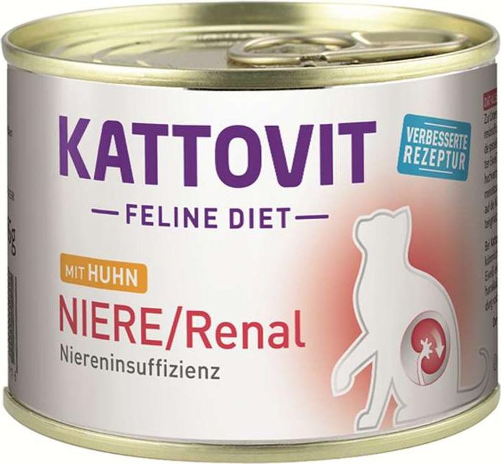 Kattovit - Feline Diet Niere/Renal 12x185g | Huhn