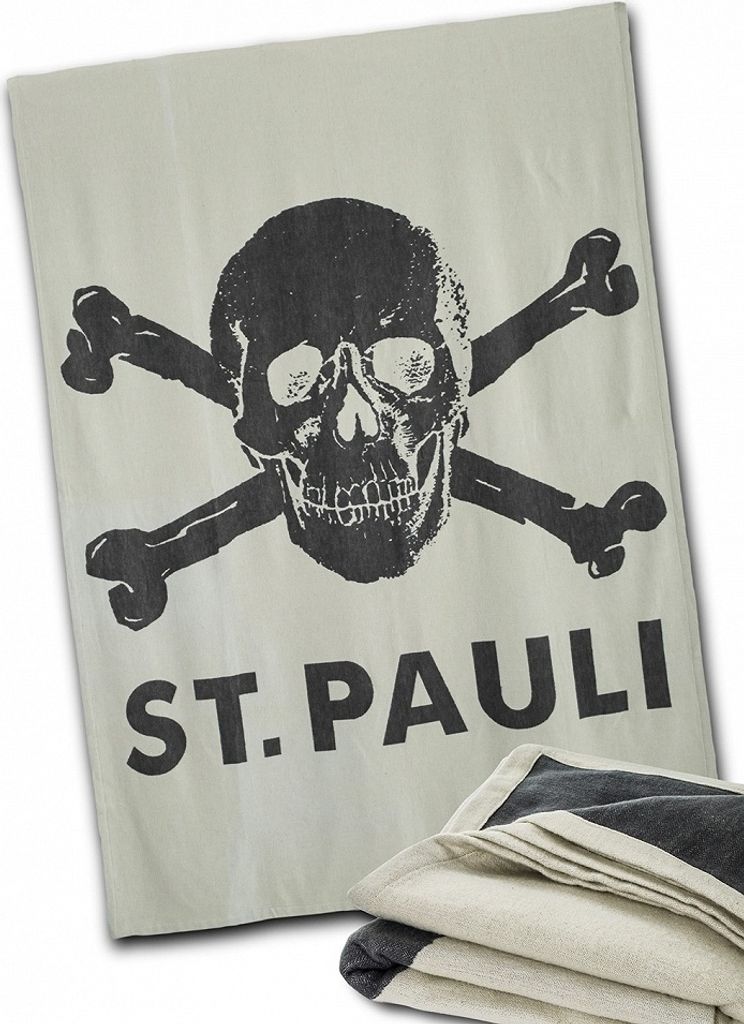 St. Pauli - Totenkopf, Decke  grau, 200 x 150cm Produktbild 