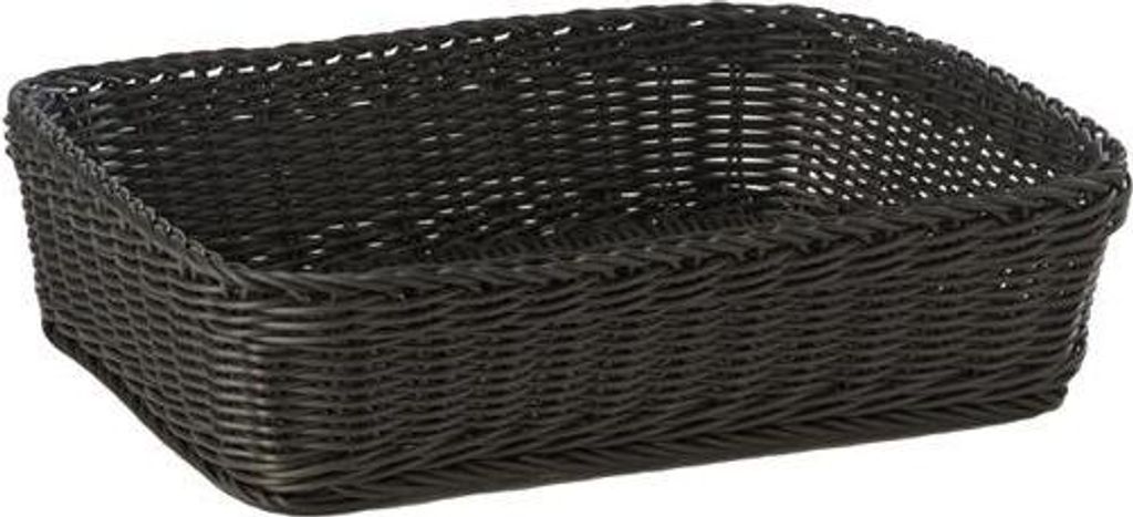APS 50712 Korb PROFI LINE, 40 x 30 cm, Höhe 10 cm, Polypropylen, Bäcker-Maß, schwarz
