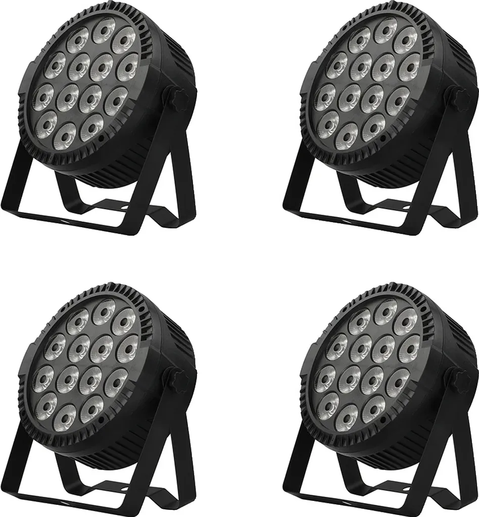 Spot LED RGBW 60W Contrôle DMX512 avec Mélange de Couleurs Lot de 4 Pièces