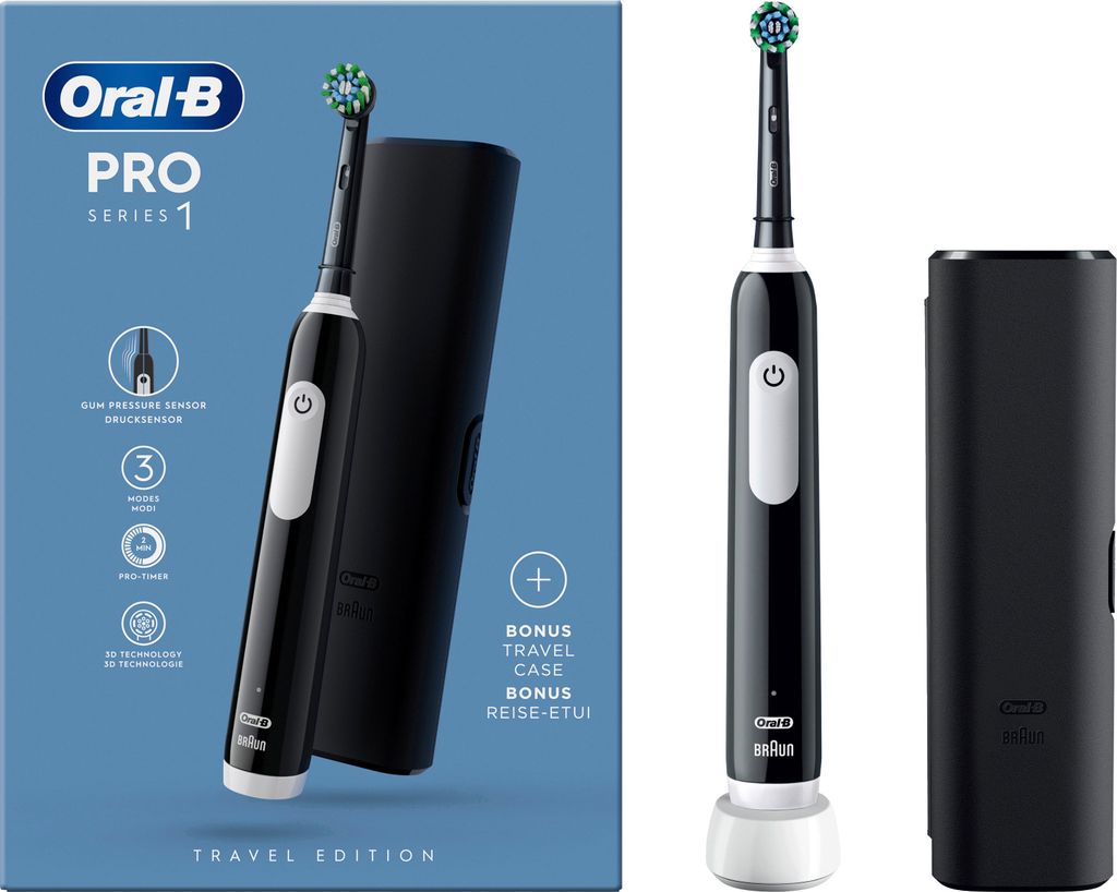 Oral-B Pro 1 Cross Action nero con custodia da viaggio, Immagine del prodotto 