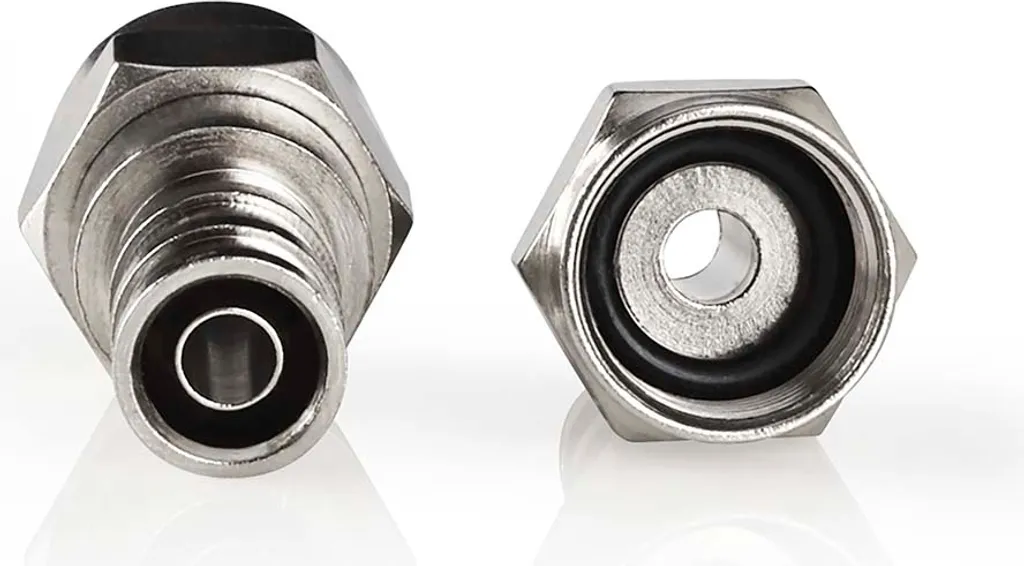 Set 2 Connettori F per Cavo Antenna 7mm - Qualità Rame e Argento