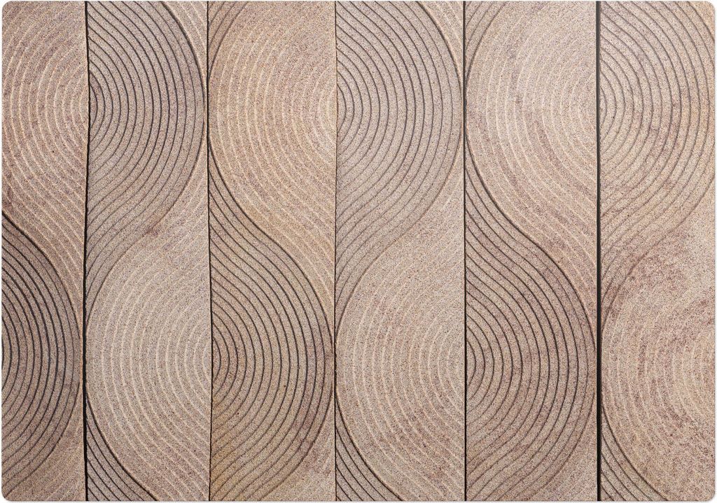 Holzwellen – Bodenschutzmatte – Rutschfest – Schutzmatte für Büro – Vinylmatte – Stuhlunterlage –100 x 70 cm