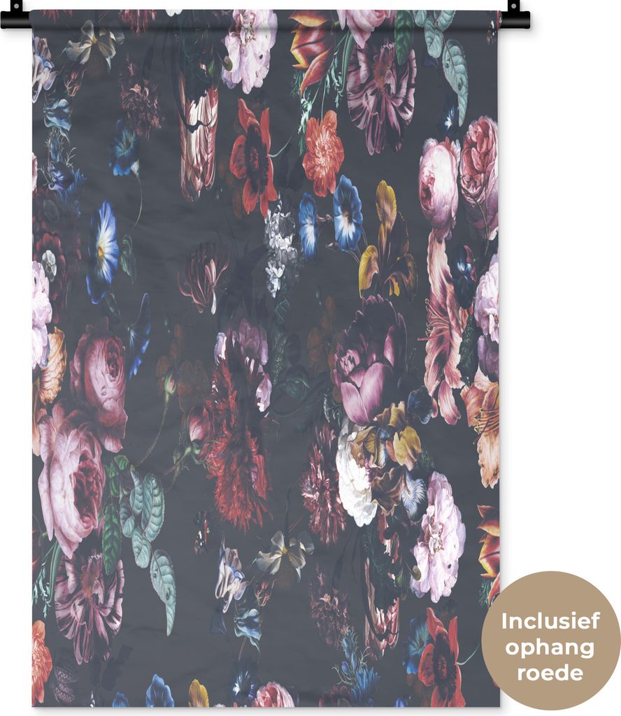 MuchoWow Wandteppich Wandbehang Blumen - Flora - Farben 60x90 cm Tapisserie Dekoration Wandtuch - Foto-Teppich - Abwaschbar
