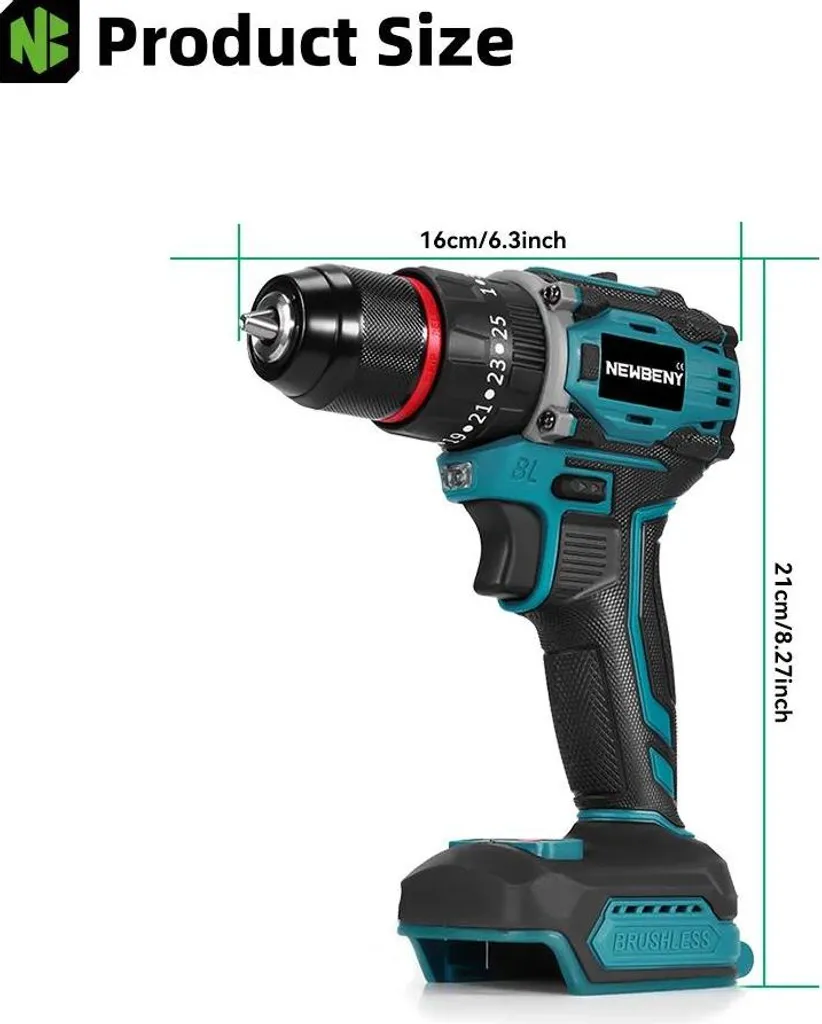 Perceuse à percussion sans fil 80 Nm pour percer facilement les murs durs - 8