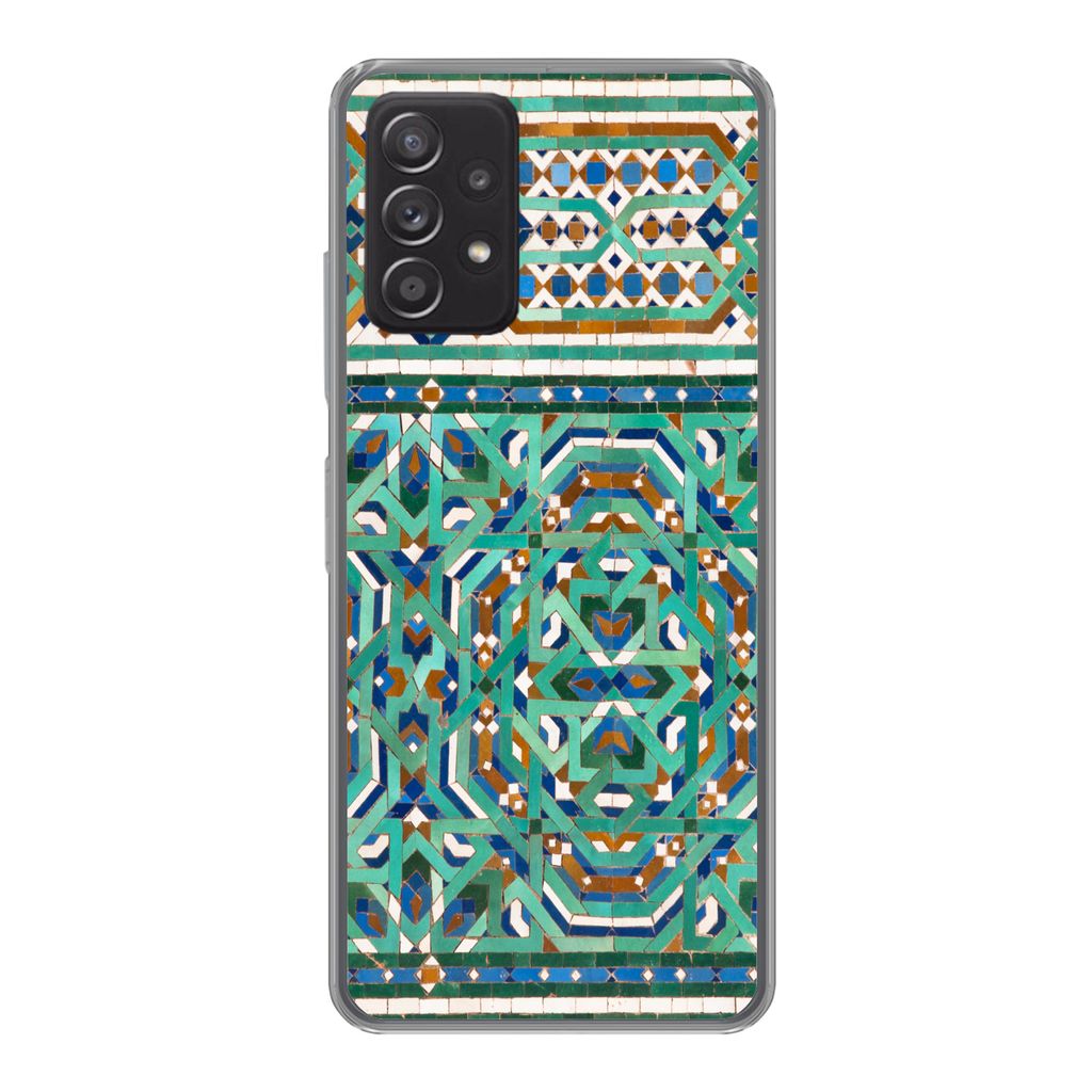 MuchoWow Handyhülle Schutzhülle Hülle für Samsung galaxy a73 Eine traditionelle marokkanische Mosaikdekoration Silikon Softcase Handy Hülle ...
