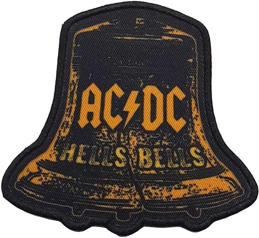 AC/DC - Used-Look - Patch "Hells Bells" - Baumwolle RO4247 (Einheitsgröße) (Schwarz/Gelb)