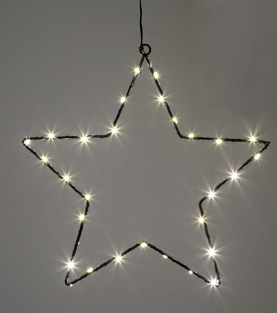 A star-shaped LED light decoration.