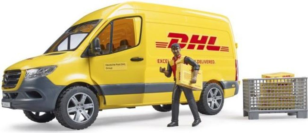 BRUDER MB Sprinter DHL+figurka+příslušenství 02671 Obrázek produktu 