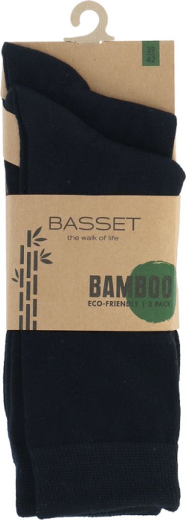 Basset Bamboo Socken 6900P 2er-Pack Grau - Größe 43-46