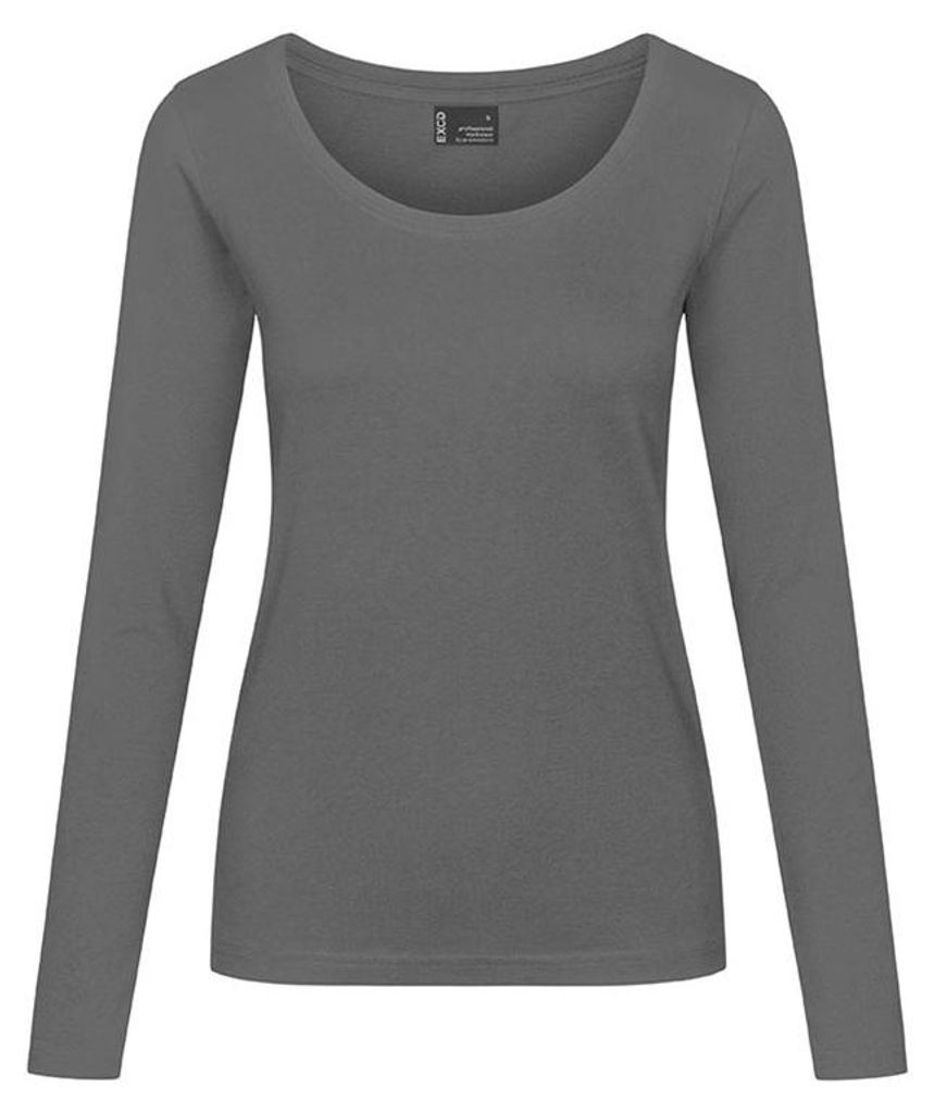 Promodoro - T-Shirt für Damen, Langärmlig LT3215 (XL) (Stahlgrau)