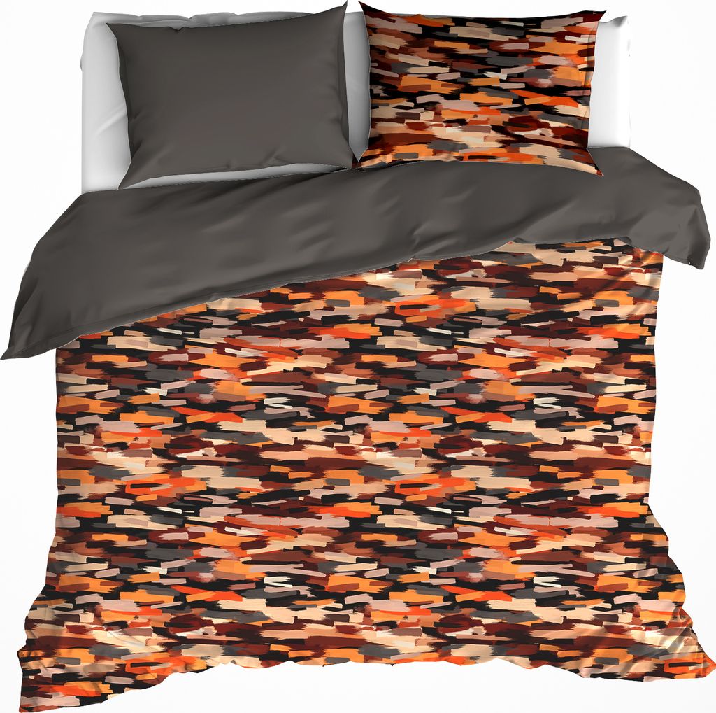 De Witte Lietaer Bettbezug, Rothko Orange Rust - 240 x 220 cm + 2x 60x70 cm - Baumwollflanell