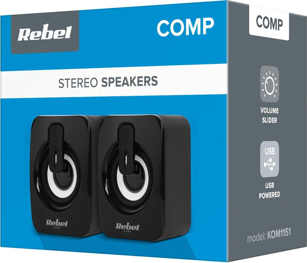 Rebel KOM1151 Reproduktory k PC 2.0, CS-15 Obrázok produktu 