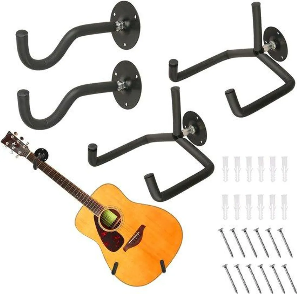 Support de guitare horizontal mural en acier - Présentoir mural design