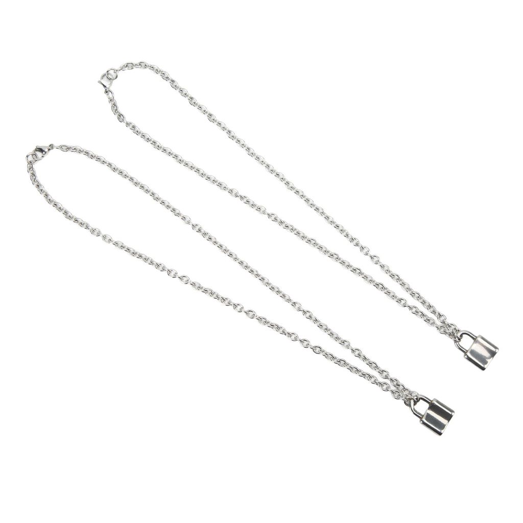 Schloss-Halskette,Vorhängeschloss-Kette-Halskette,Halskette-Kette,Edelstahl-Schloss-Kette,Schloss-Halskette für Mädchen,Ketten-Halsband